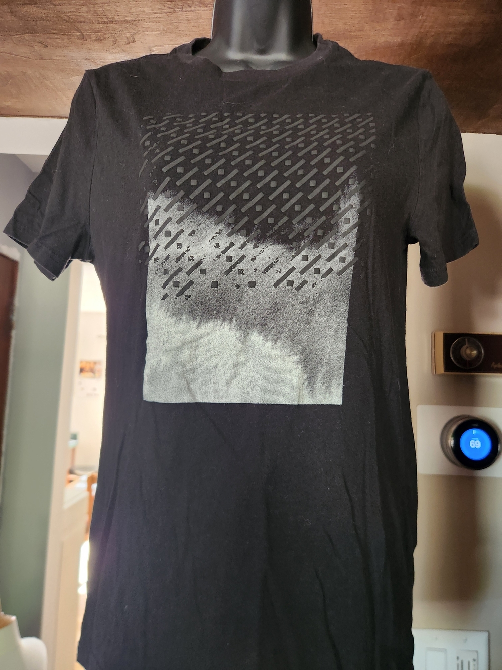 Express Black Short-Sleeve Graphic Crew Tee